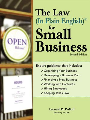 cover image of Law (In Plain English)&#174; for Small Business